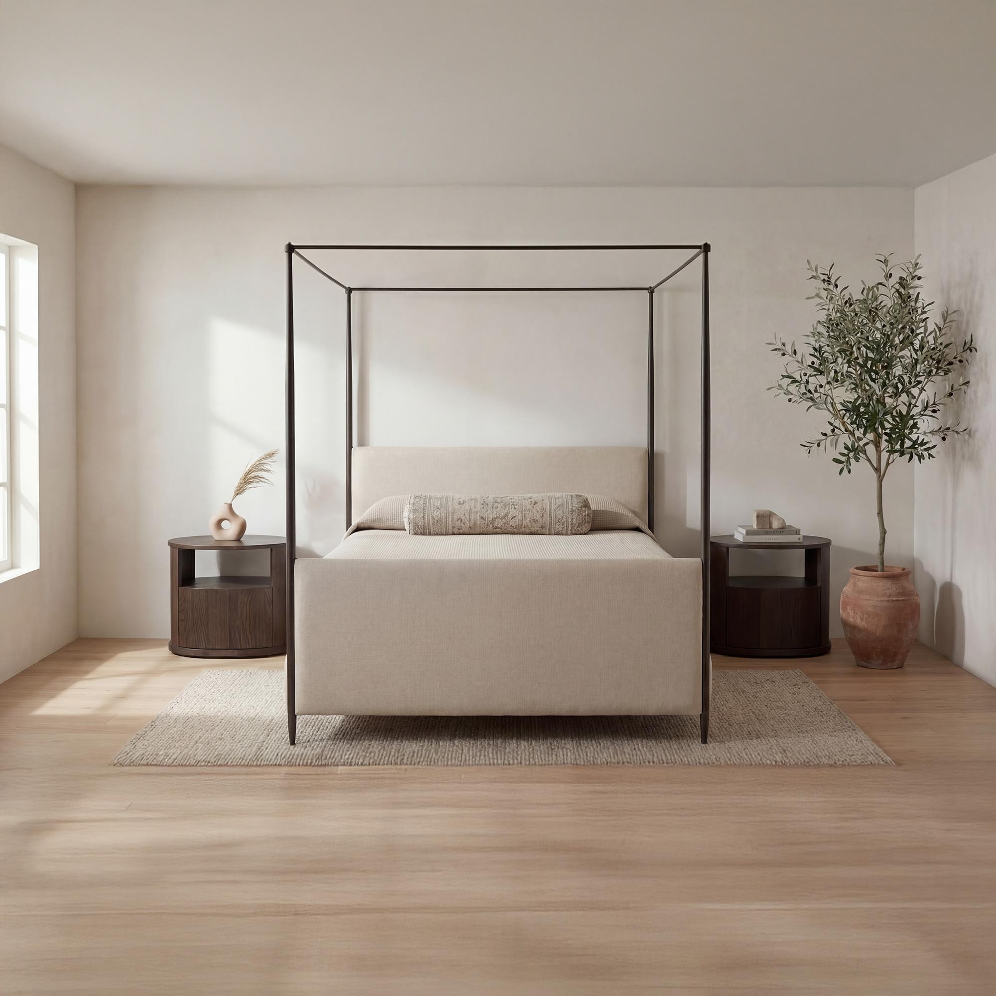 Viola Queen Bed Beige 2 Viola Queen Bed Beige - Image 2