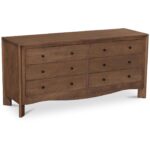Mabel 6 Drawer Dresser Dark Brown LX-1086-20 LX 1086 20 Mabel diagR shadsilo