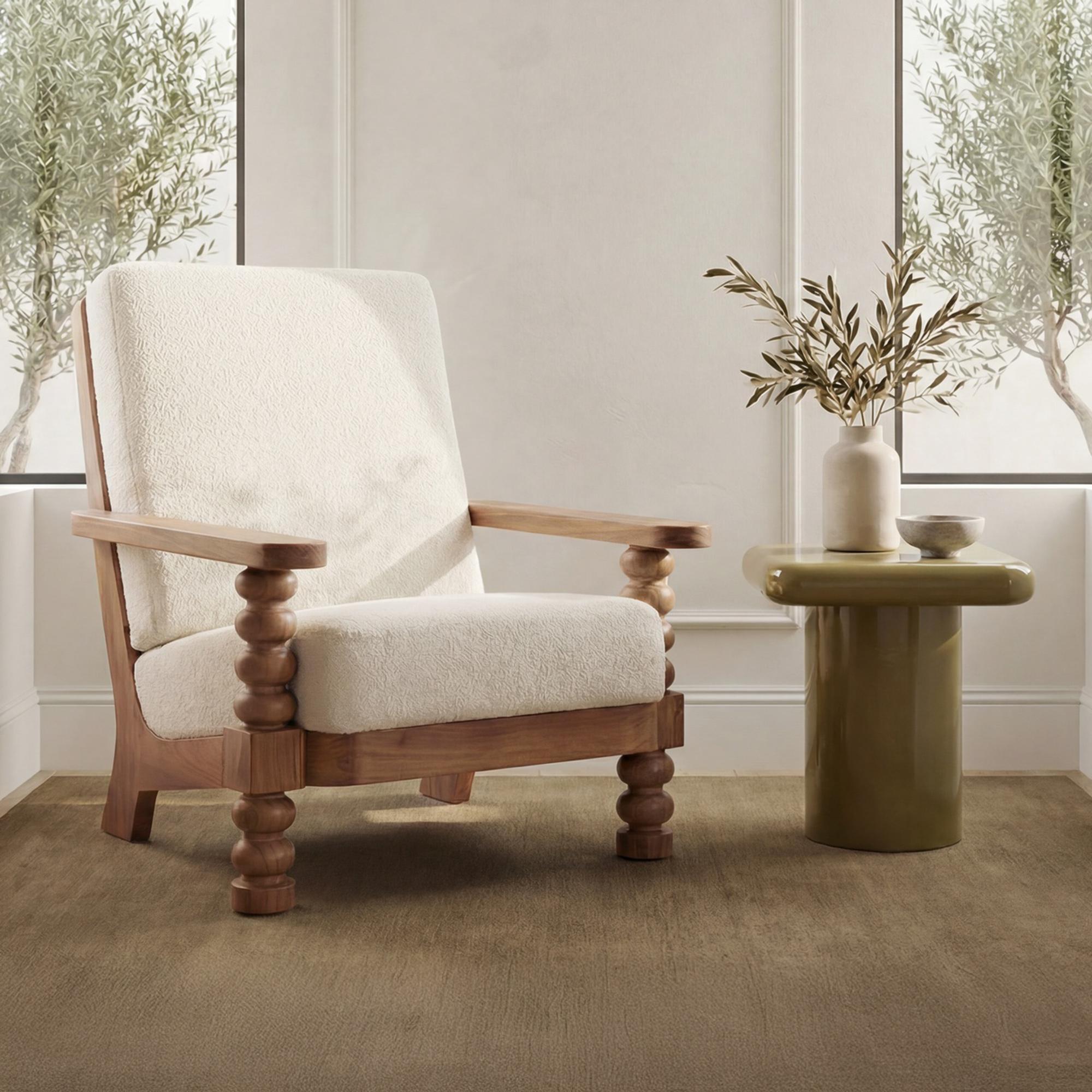 Ingrid Accent Chair Off White 2 Ingrid Accent Chair Off White - Image 2
