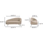 Abigail Chaise Light Brown Faux Shearling ME-1053-21 ME 1053 21 70