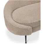 Abigail Chaise Light Brown Faux Shearling ME-1053-21 ME 1053 21 Abigail closeup shadsilo