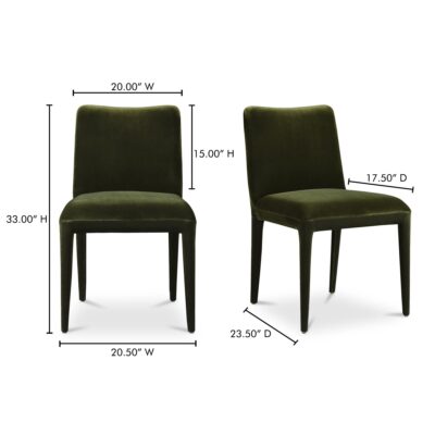 Calla Dining Chair Green Velvet-Set Of Two ME-1062-27 ME 1062 27 70