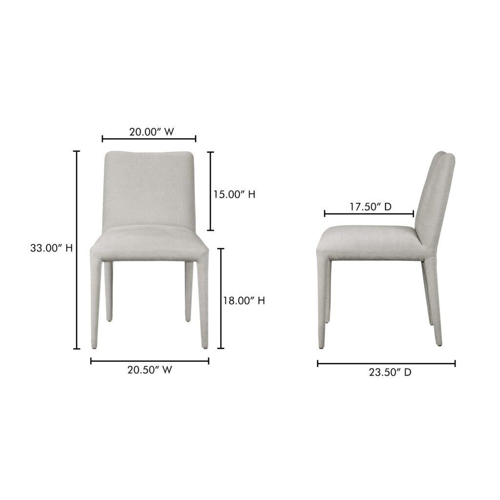 Calla Dining Chair Light Grey-Set Of Two - Image 11