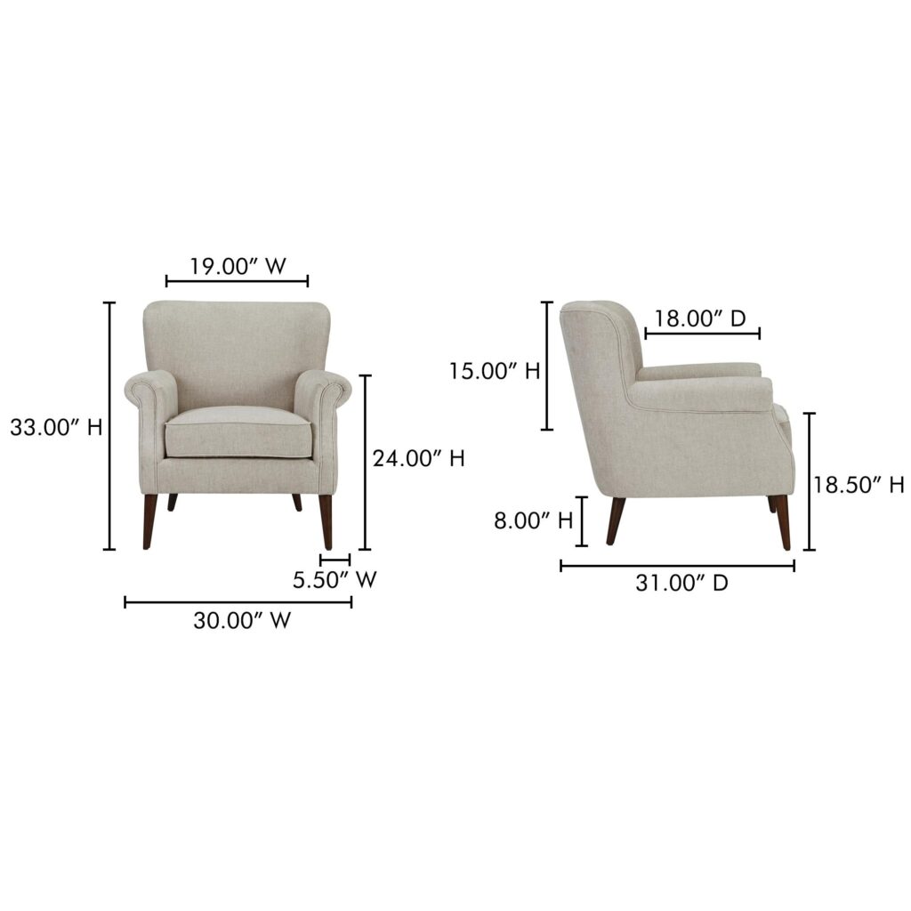 Harriet Accent Chair Beige - Image 6