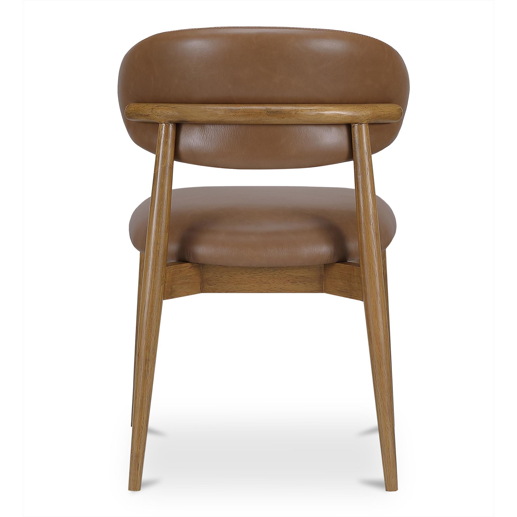 Ellie Dining Chair Brown Leather 4 Ellie Dining Chair Brown Leather - Image 4