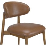 Ellie Dining Chair Brown Leather 10 Ellie Dining Chair Brown Leather ME-1069-03 ME 1069 03 Ellie closeup shadsilo