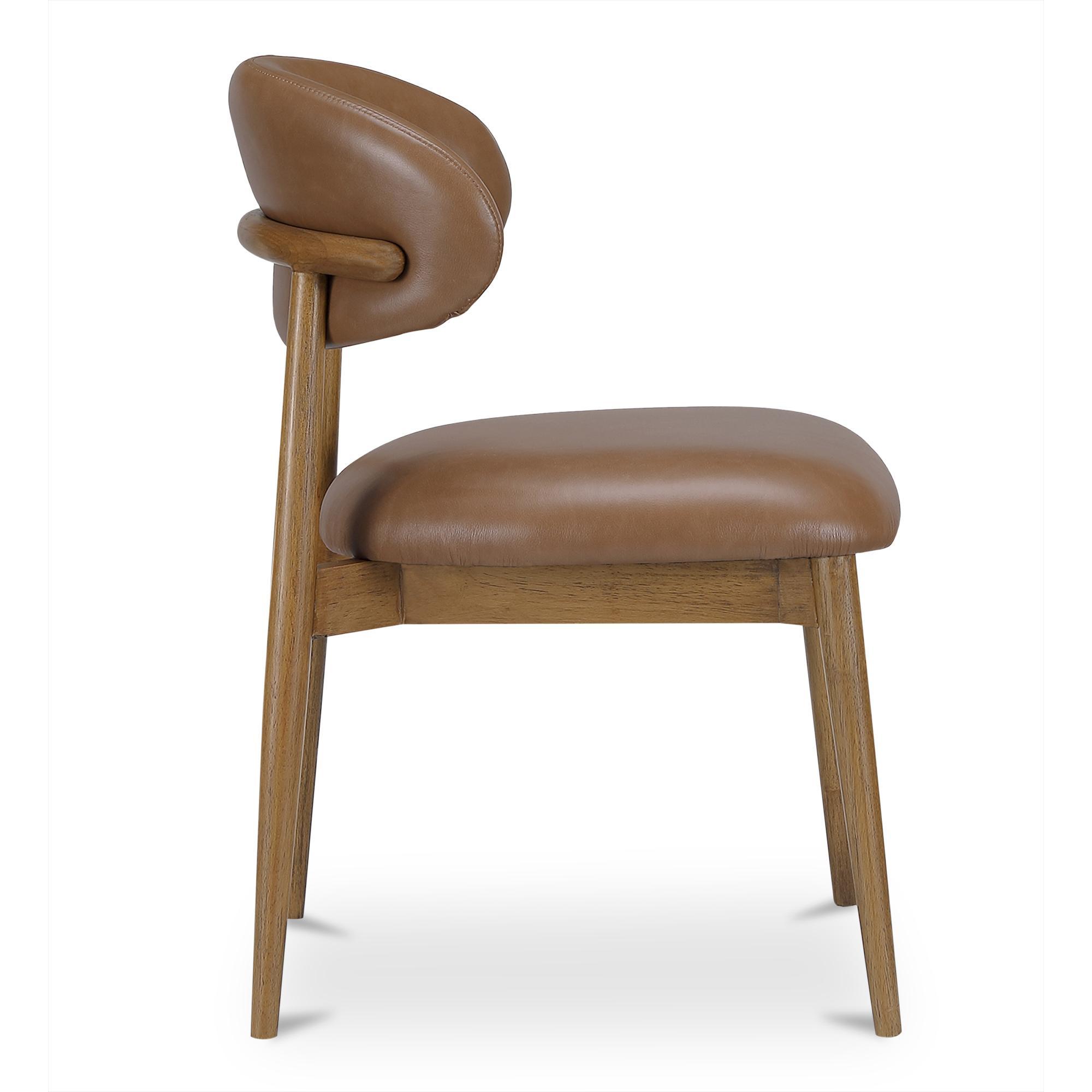 Ellie Dining Chair Brown Leather 3 Ellie Dining Chair Brown Leather - Image 3