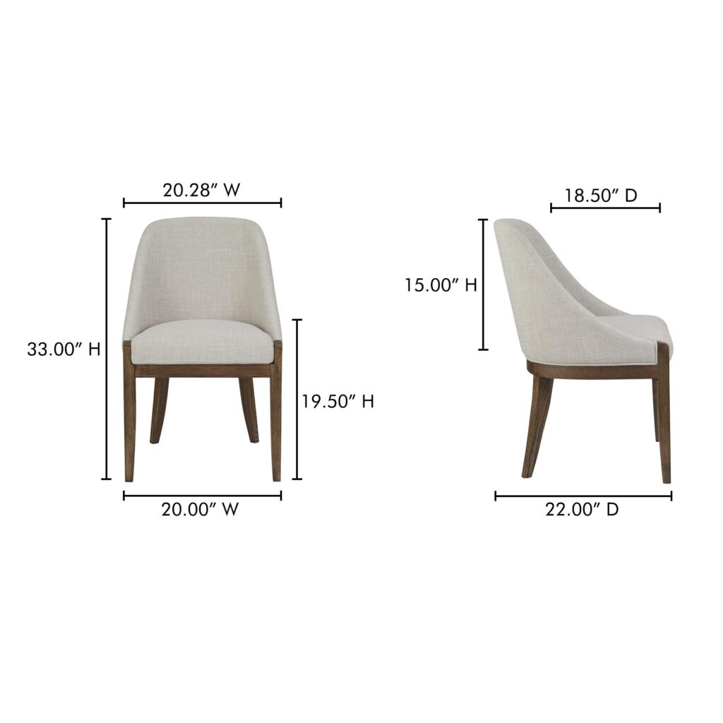 Edward Dining Chair Heather Beige - Image 7