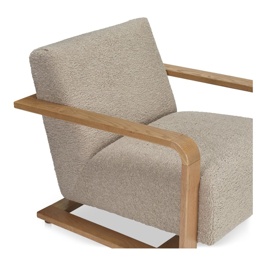 Eckersley Lounge Chair Beige Faux Shearling - Image 5