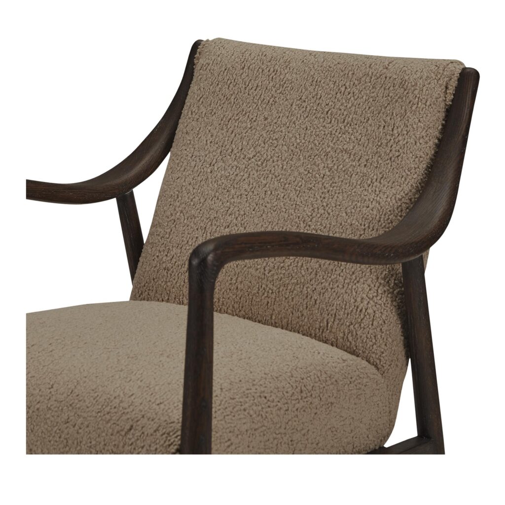 Yates Accent Chair Beige Faux Shearling - Image 5