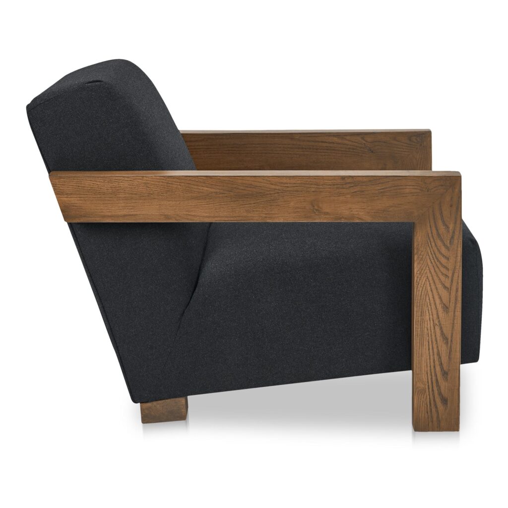 Garnet Lounge Chair Charcoal Wool Blend - Image 3