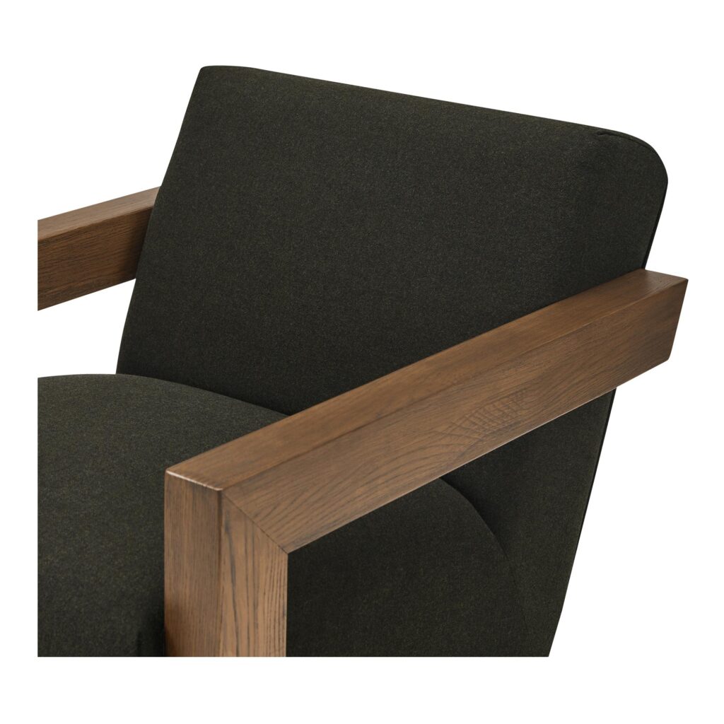 Garnet Lounge Chair Olive Wool Blend - Image 5