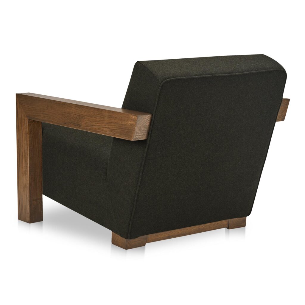 Garnet Lounge Chair Olive Wool Blend - Image 2