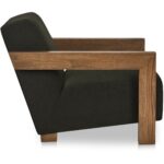 Garnet Lounge Chair Olive Wool Blend ME-1075-27 ME 1075 27 Garnet side right shadsilo