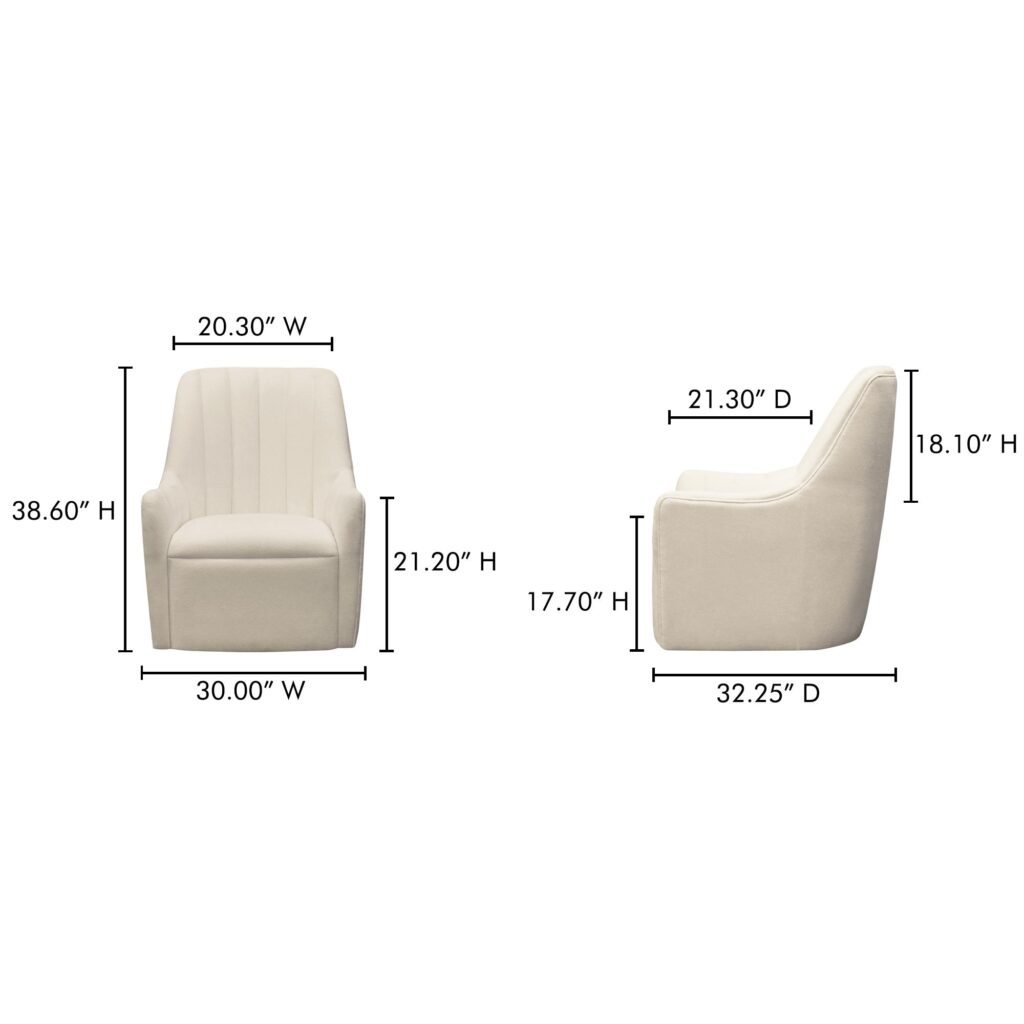 Bowie Swivel Chair White - Image 9