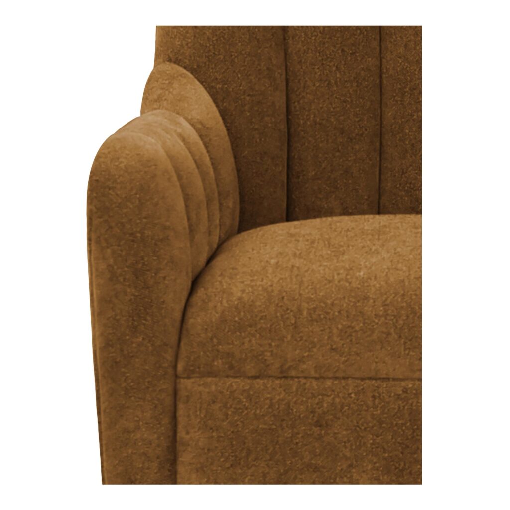 Bowie Swivel Chair Ochre Brown - Image 5