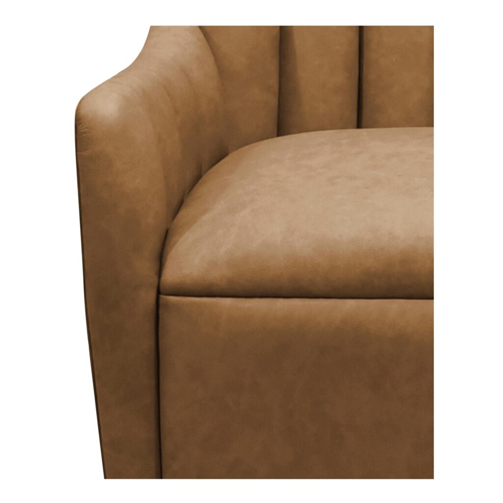 Bowie Swivel Chair Tan Leather - Image 6