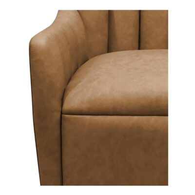 Bowie Swivel Chair Tan Leather MM-1001-40 MM 1001 40 Bowie closeup01 shadsilo