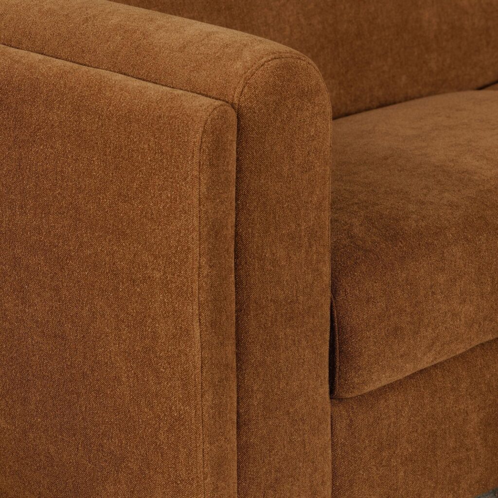 Alora Sofa Fabric Ochre Brown - Image 8