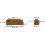Alora Sofa Fabric Ochre Brown MM-1002-20 MM 1002 20 70