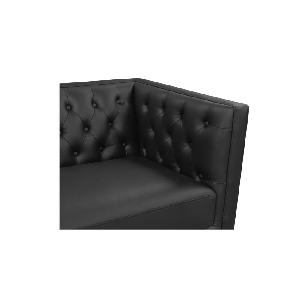 Fielder Sofa Black Leather - Image 5