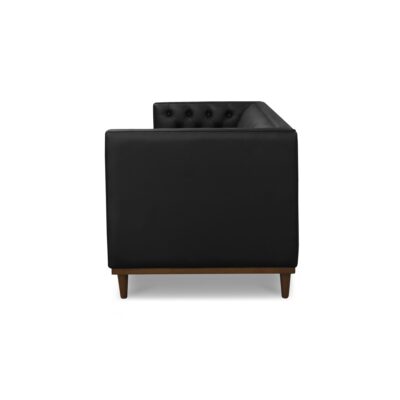 Fielder Sofa Black Leather MM-1003-02 MM 1003 02 Fielder side left shadsilo