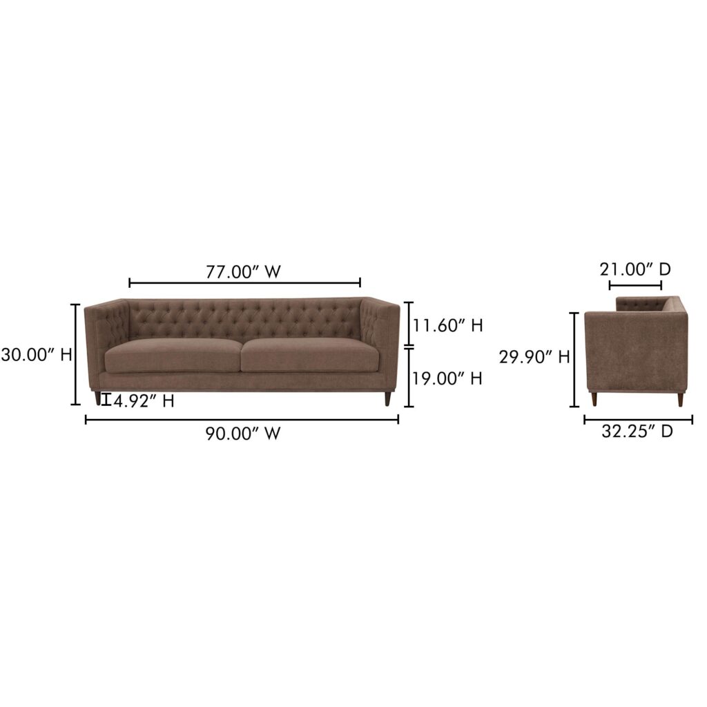 Fielder Sofa Cool Brown - Image 9