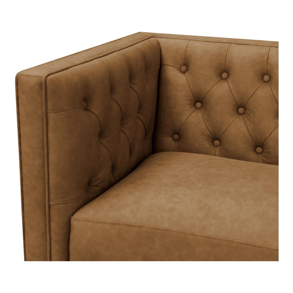 Fielder Sofa Tan Leather - Image 5