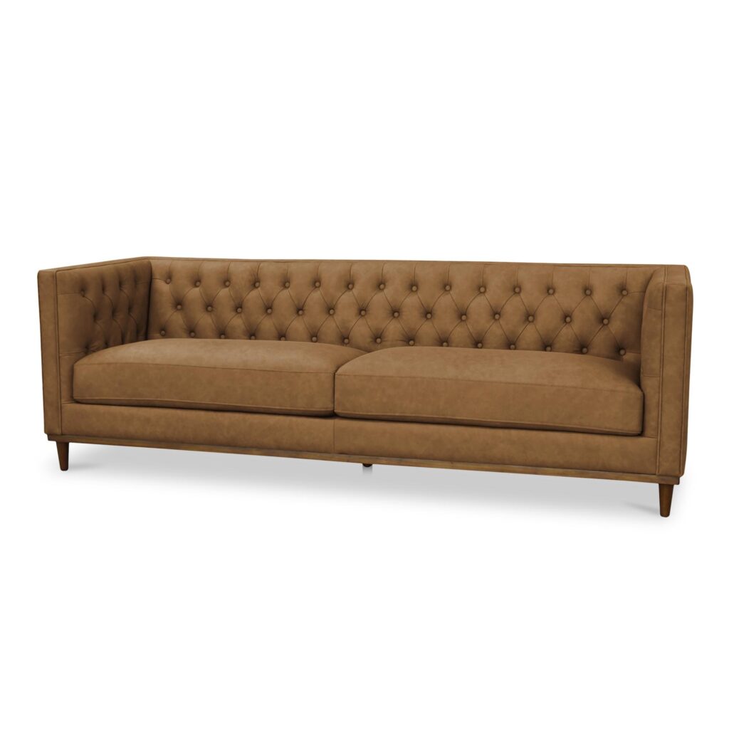 Fielder Sofa Tan Leather - Image 2