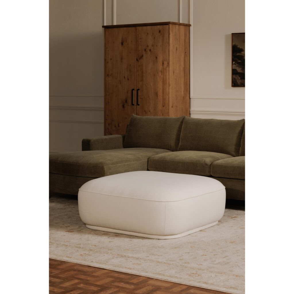 Marion Square Ottoman White - Image 7