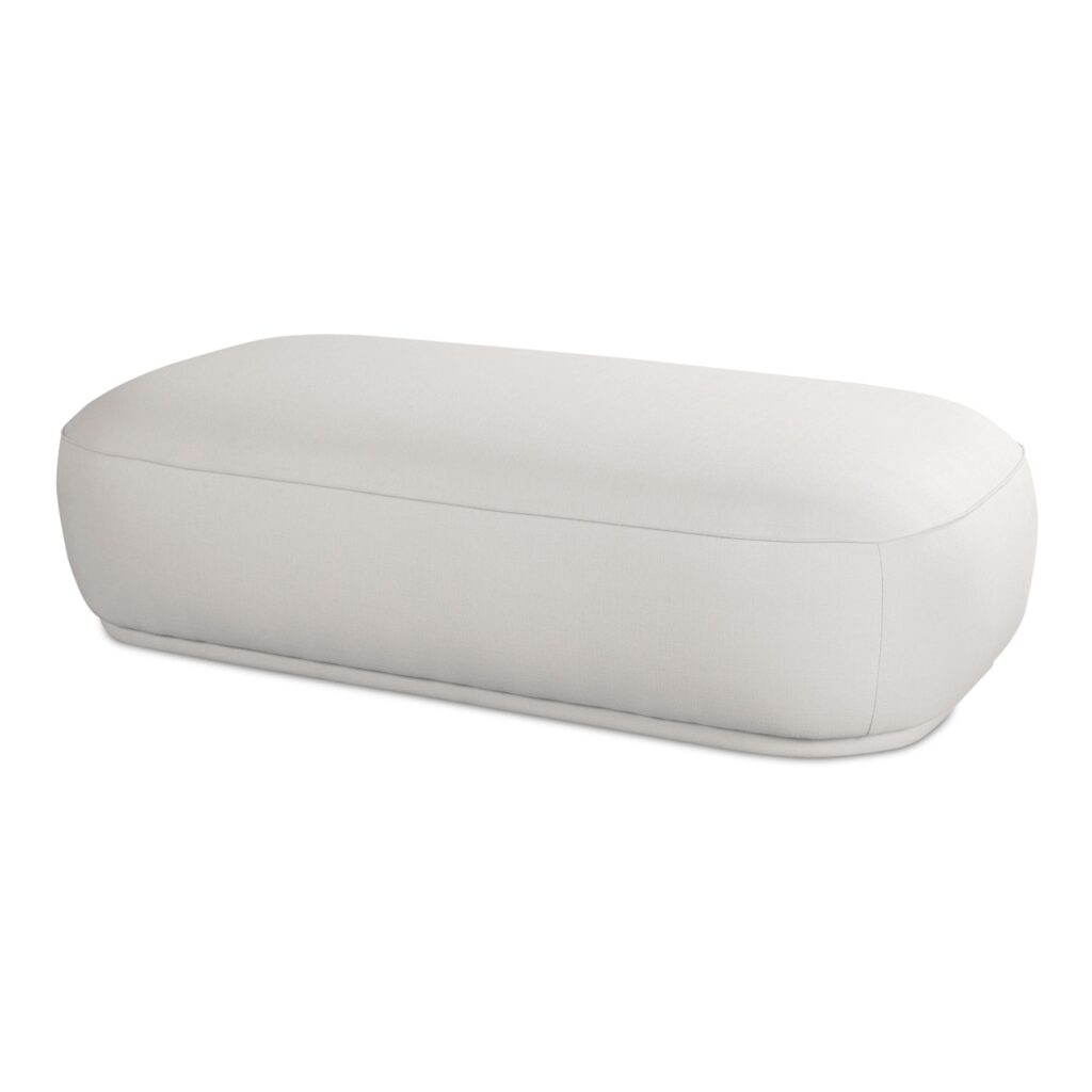 Marion Rectangular Ottoman White - Image 3