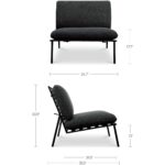 Salma Outdoor Accent Chair Speckled Charcoal MO-1012-07 MO 1012 07 70