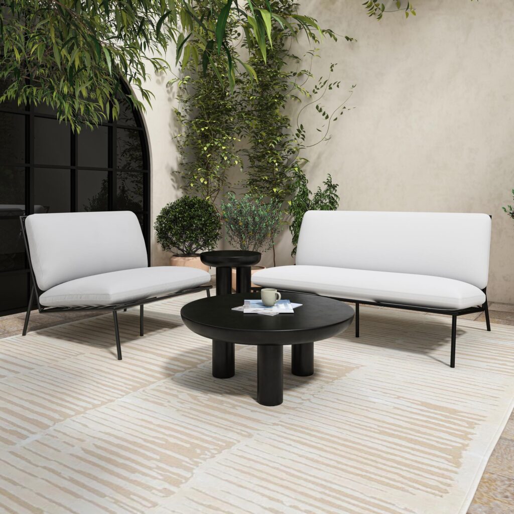 Salma Outdoor Accent Chair White - Image 8