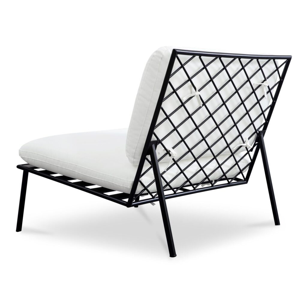 Salma Outdoor Accent Chair White - Image 2