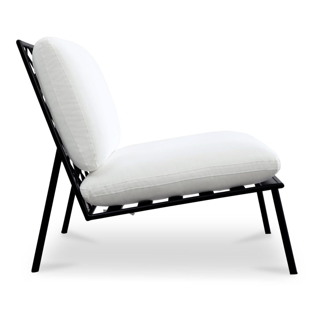 Salma Outdoor Accent Chair White - Image 3