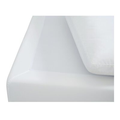 Miles Outdoor Chaise White MO-1016-18 MO 1016 18 Miles closeup shadsilo