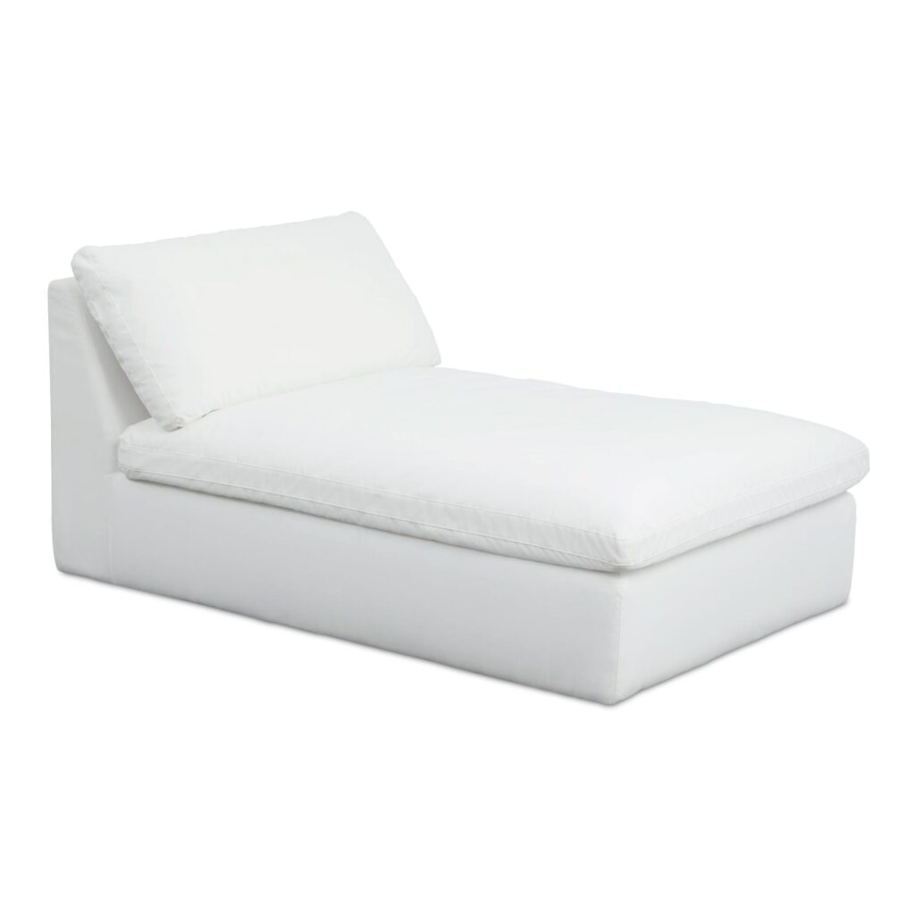 Miles Outdoor Chaise White - Image 2