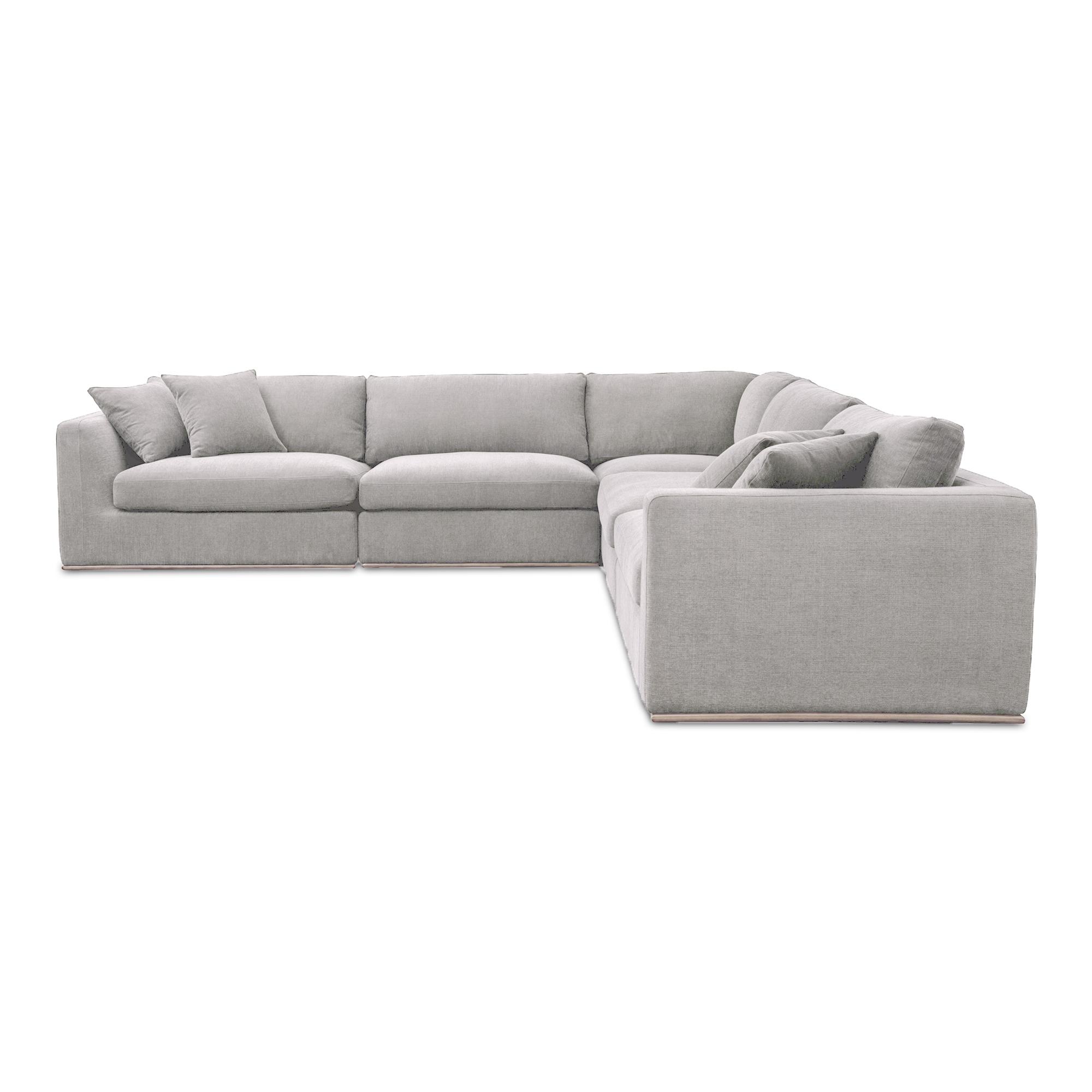 Rue Classic L Modular Sectional Flecked Grey 3 Rue Classic L Modular Sectional Flecked Grey - Image 3