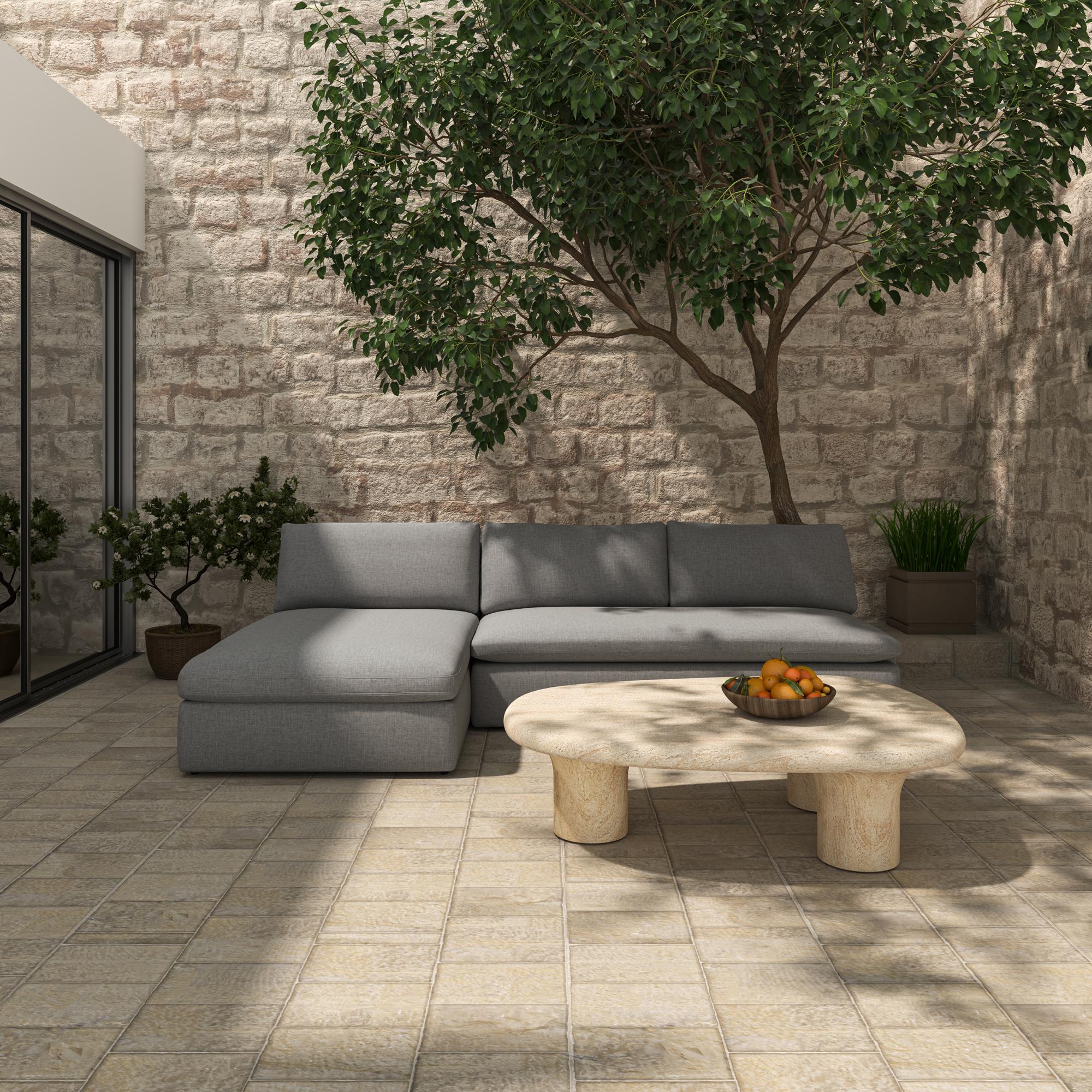 Miles Outdoor Modular 2 Piece Speckled Light Grey 6 Miles Outdoor Modular 2 Piece Speckled Light Grey - Image 6