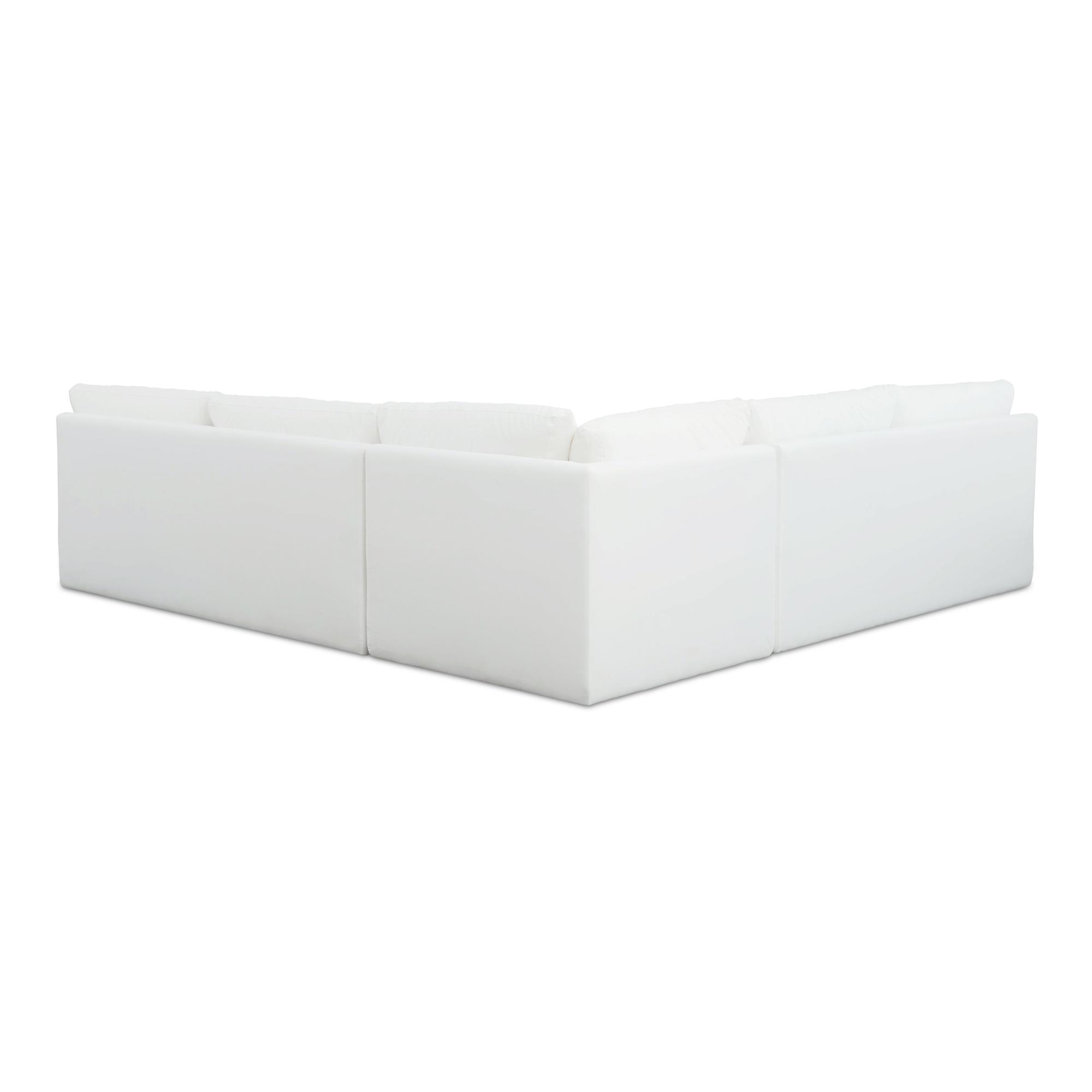 Miles Outdoor Modular 3 Piece White 2 Miles Outdoor Modular 3 Piece White - Image 2