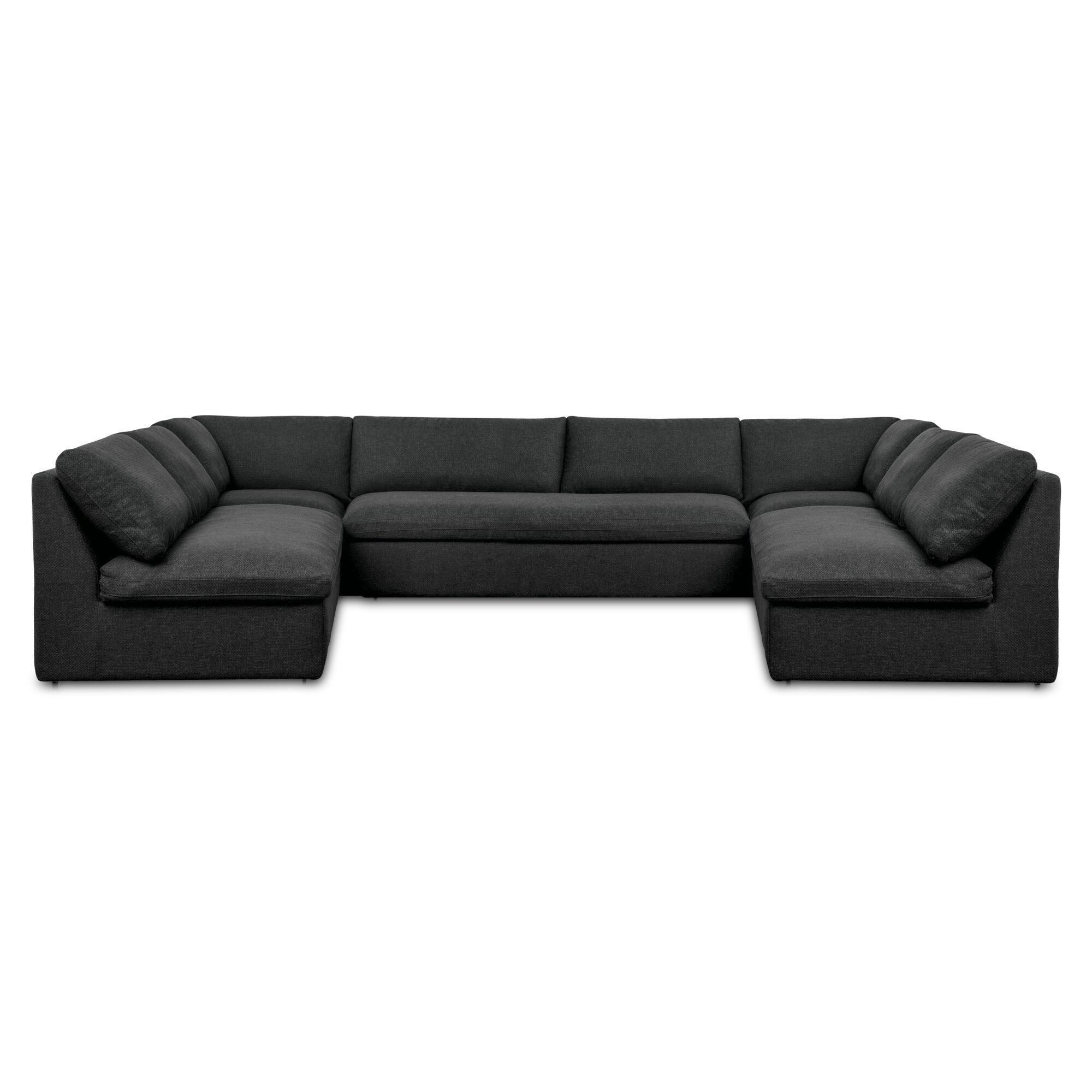 Miles Outdoor Modular 5 Piece Speckled Charcoal