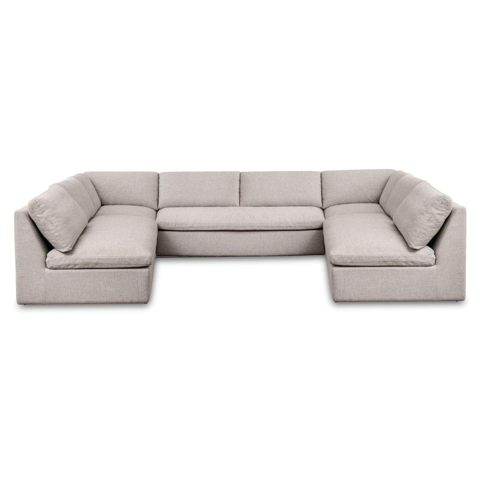 Miles Outdoor Modular 5 Piece Speckled Light Grey 1 Miles Outdoor Modular 5 Piece Speckled Light Grey