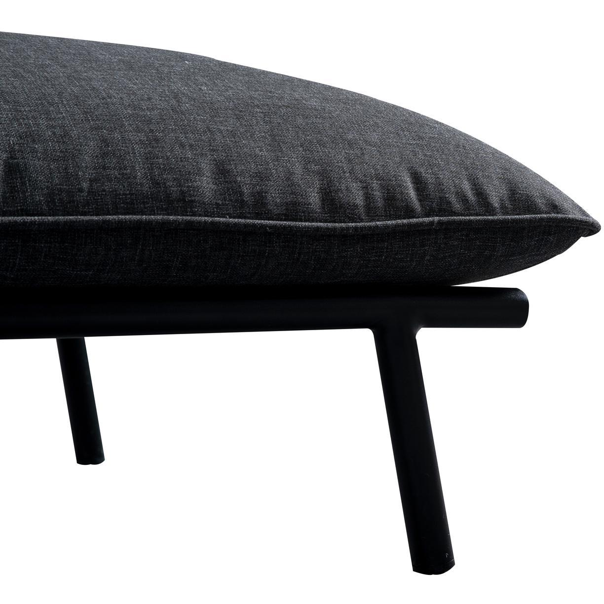 Morgan Outdoor Ottoman Speckled Charcoal 3 Morgan Outdoor Ottoman Speckled Charcoal - Image 3
