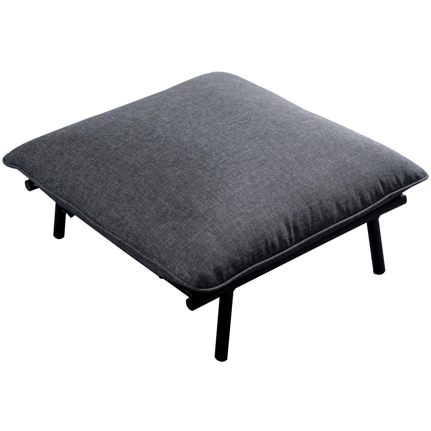 Morgan Outdoor Ottoman Speckled Charcoal 2 Morgan Outdoor Ottoman Speckled Charcoal - Image 2