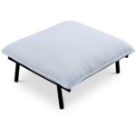 Morgan Outdoor Ottoman White MO-1026-18 MO 1026 18 Morgan diagR top shadsilo