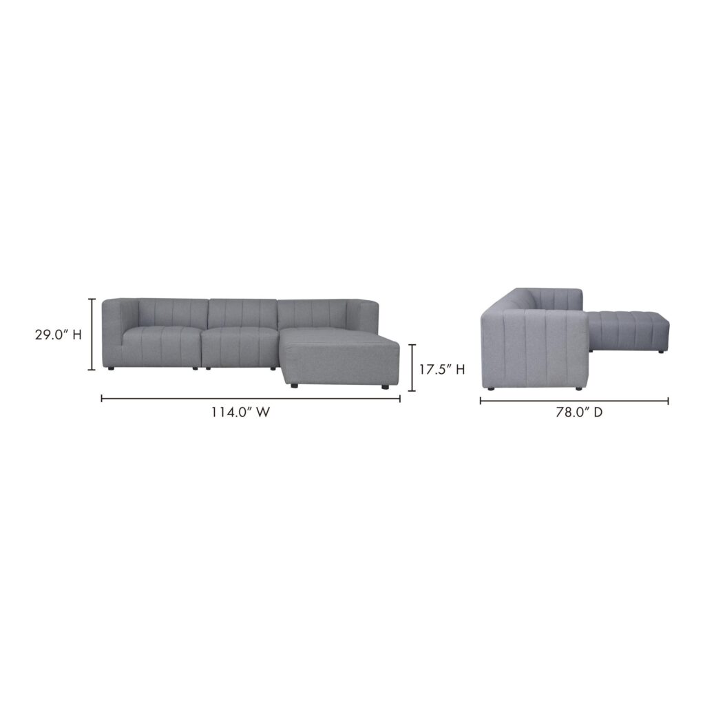 Lyric Lounge Modular Sectional Grey - Image 10