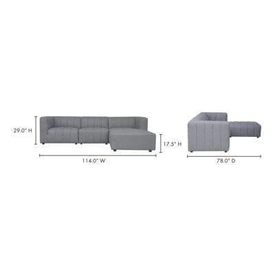 Lyric Lounge Modular Sectional Grey MT-1029-15 MT 1029 15 70