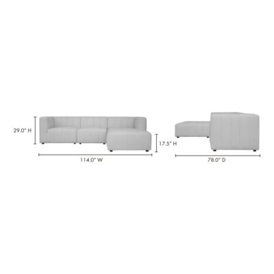 Lyric Lounge Modular Sectional Oatmeal MT-1029-34 MT 1029 34 70