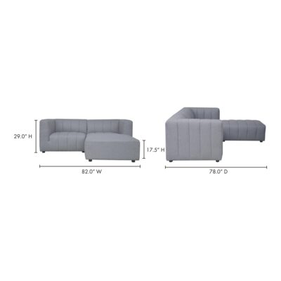 Lyric Nook Modular Sectional Grey MT-1030-15 MT 1030 15 70