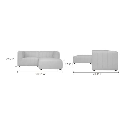 Lyric Nook Modular Sectional Oatmeal MT-1030-34 MT 1030 34 70